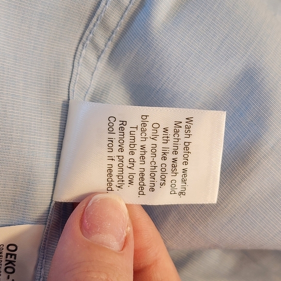 Apt. 9 Men's Button Down Dress Shirt Long Sleeve Light Blue Size S - Picture 6 of 8